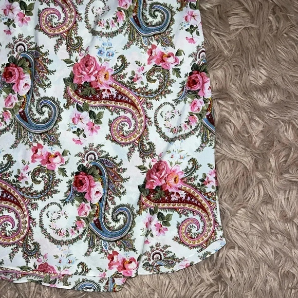 Vintage Victoria Secret Silk/ Polyester /Satin Paisley Lingerie Dress Medium - Picture 2 of 5